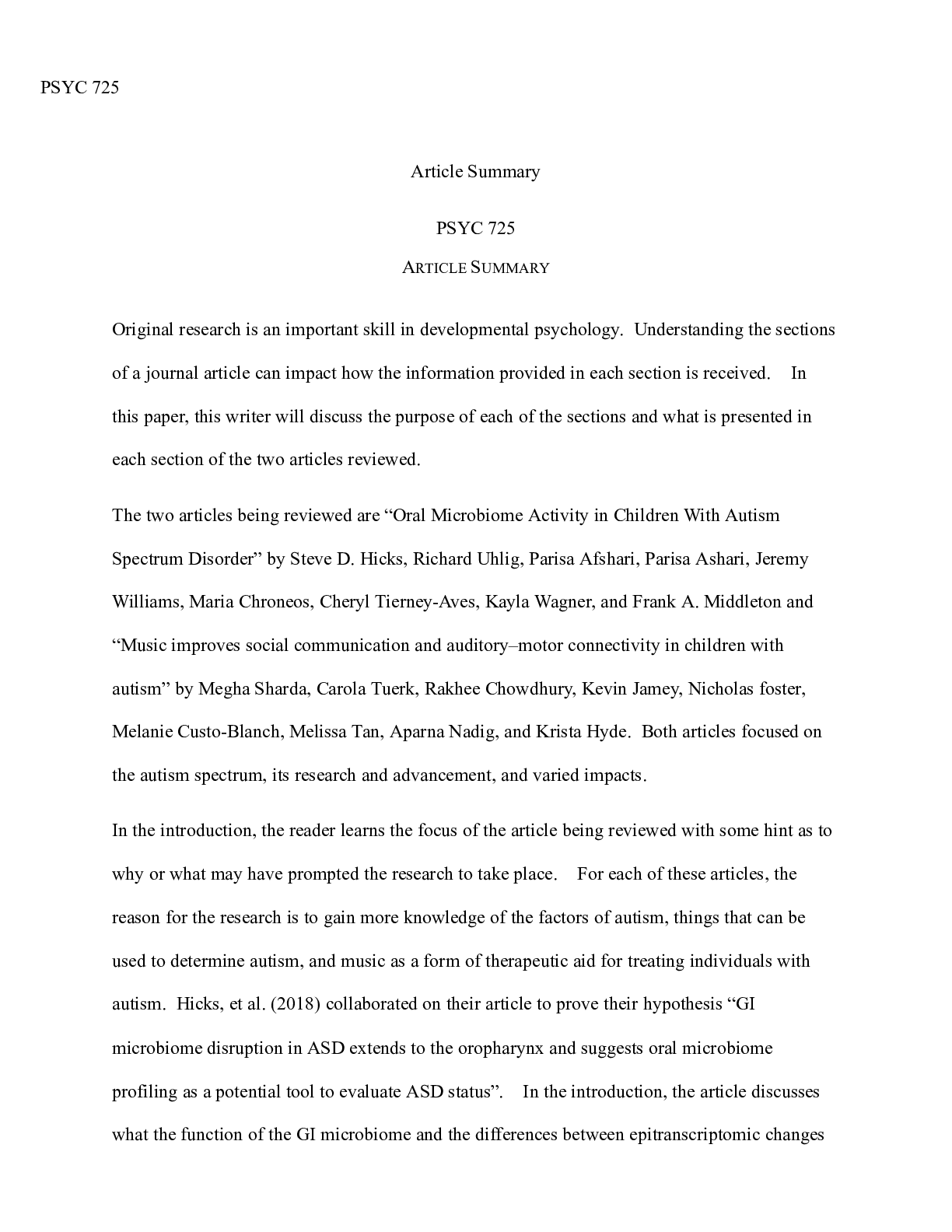 Preview image of Article Summary Assignment Week 1.docx  PSYC 725  Article Summary   PSYC 725  ARTICLE SUMM document